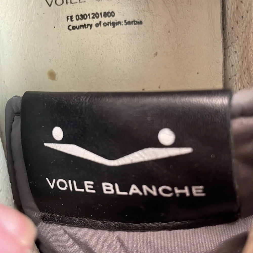 Voile Blanche leather nylon textile‎ sneakers black silver Size 37 US 7 - Picture 8 of 16
